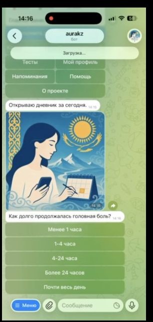 Обезличенный шаг заполнения дневника AuraKZ