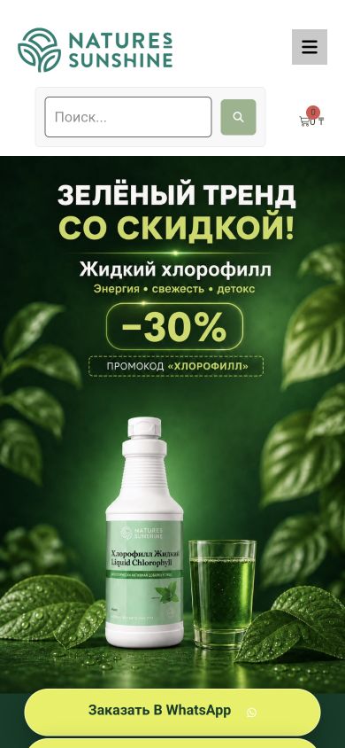 Мобильная версия интернет-магазина NSP ALMATY
