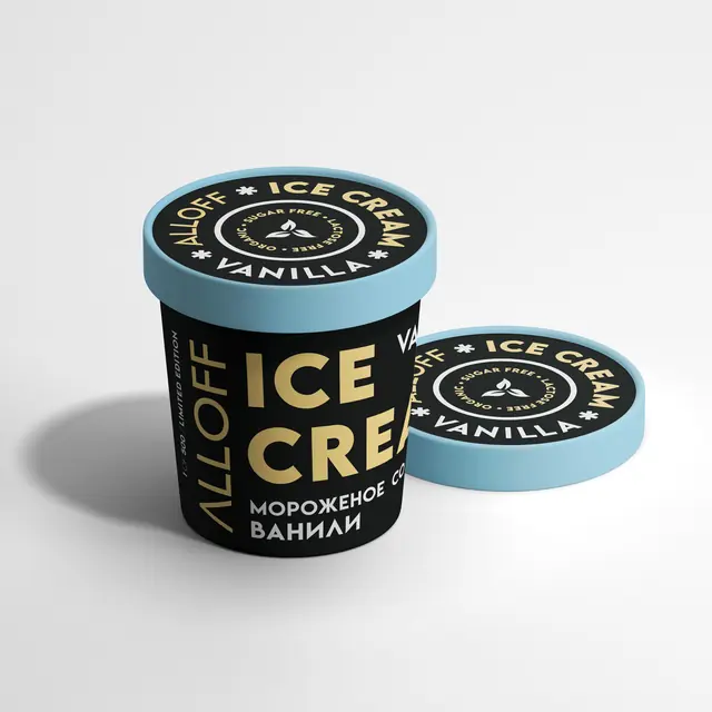 Мокап ванильного мороженого Telli Ice Cream