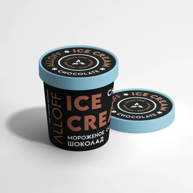 Мокап шоколадного мороженого Telli Ice Cream
