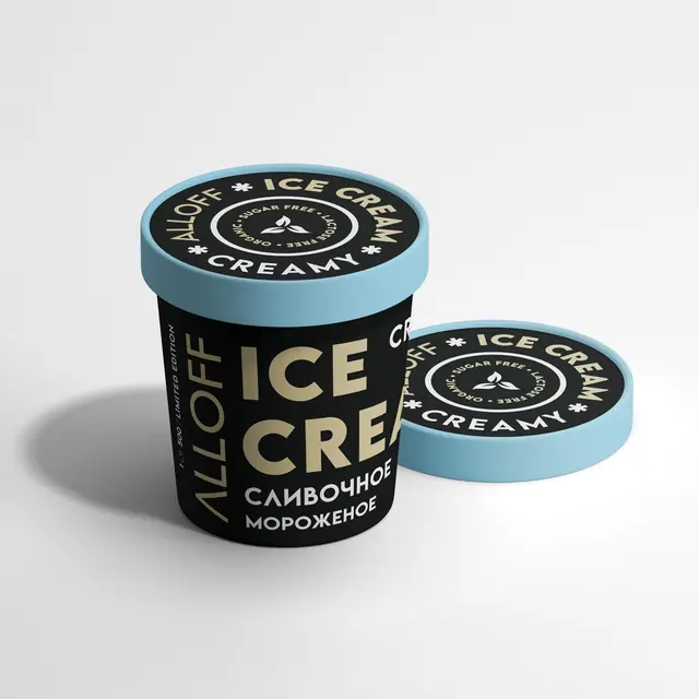 Мокап сливочного мороженого Telli Ice Cream