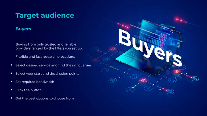 Слайд VCON для аудитории Buyers